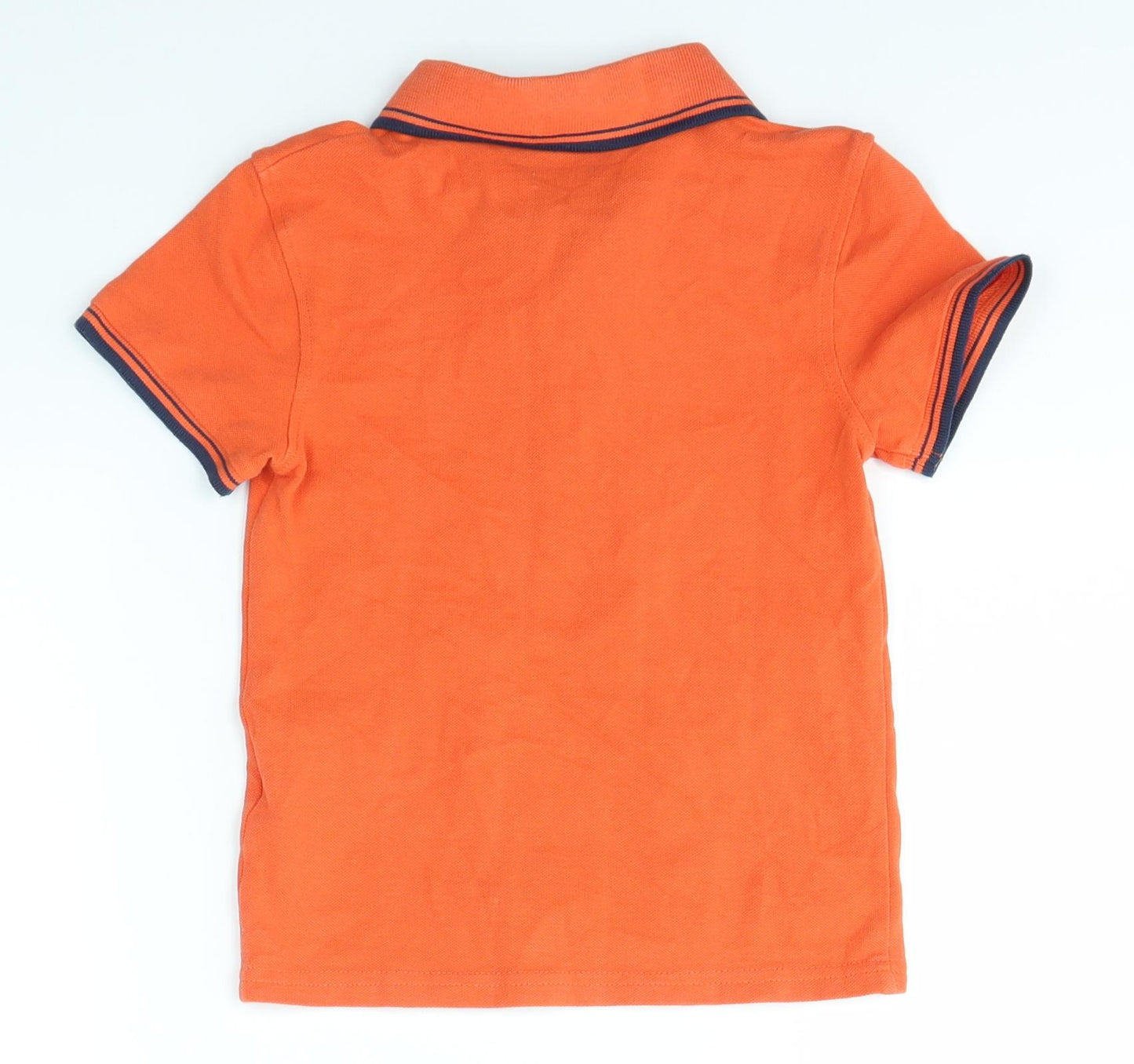 Blue Zoo Boys Orange   Basic Polo Size 3-4 Years  - DINOSAUR