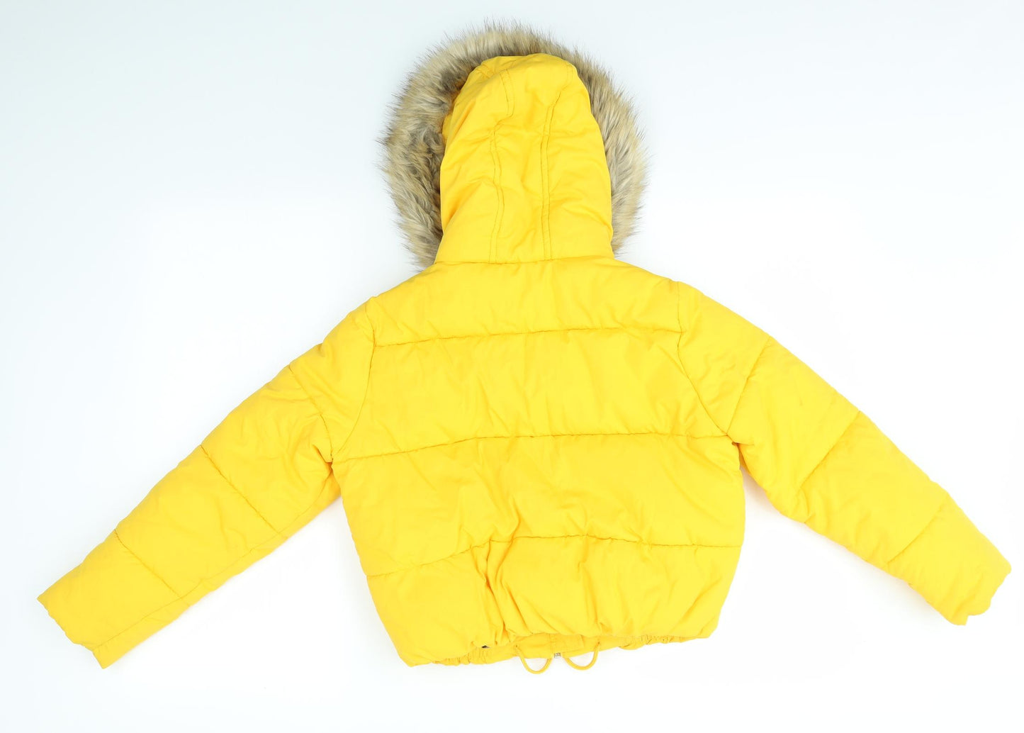 Matalan Girls Yellow   Puffer Jacket Coat Size 10 Years