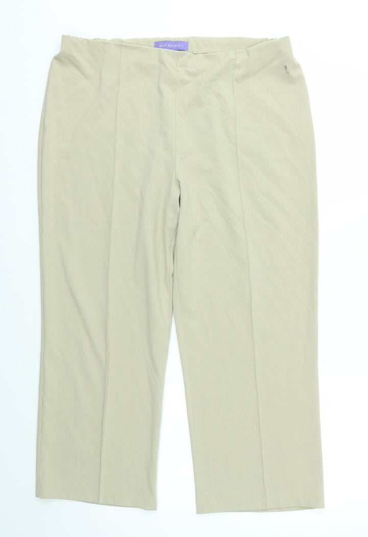 Autonomy Womens Beige Dress Pants Trousers Size 16 L24 in