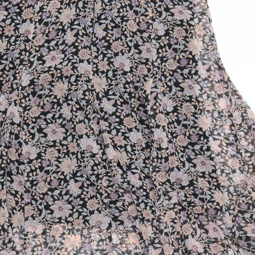 M&S Womens Multicoloured Floral  A-Line Skirt Size 12