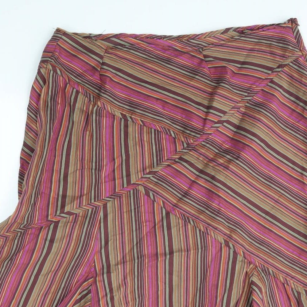 M&S Womens Multicoloured   A-Line Skirt Size 12