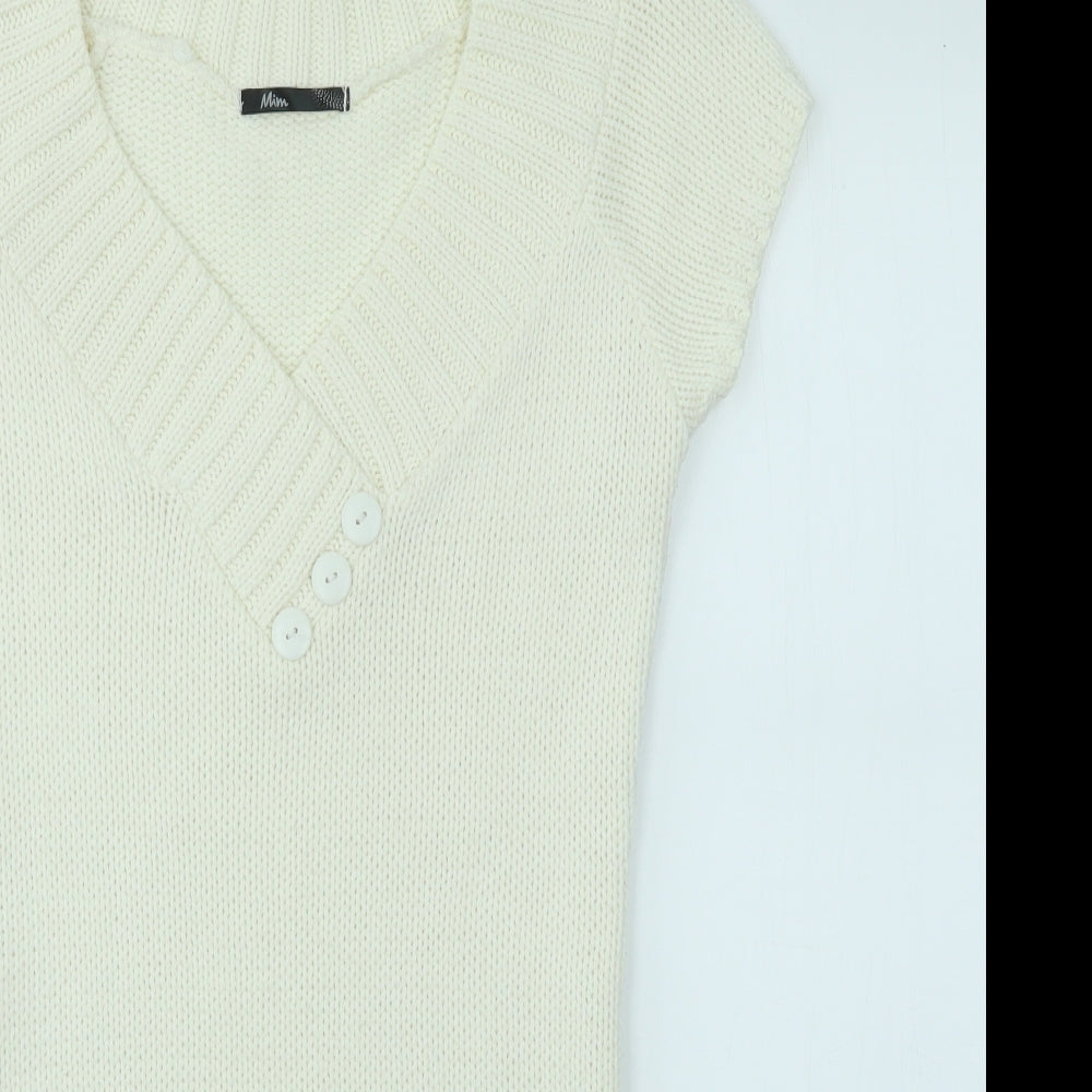 MiM Womens Ivory   Jumper Dress  Size S