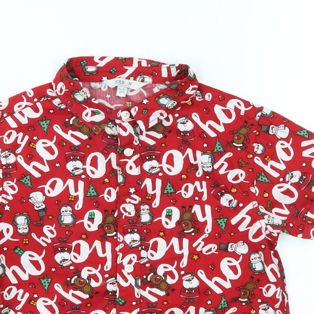 Urban Rascals Boys Red    Button-Up Size 5-6 Years