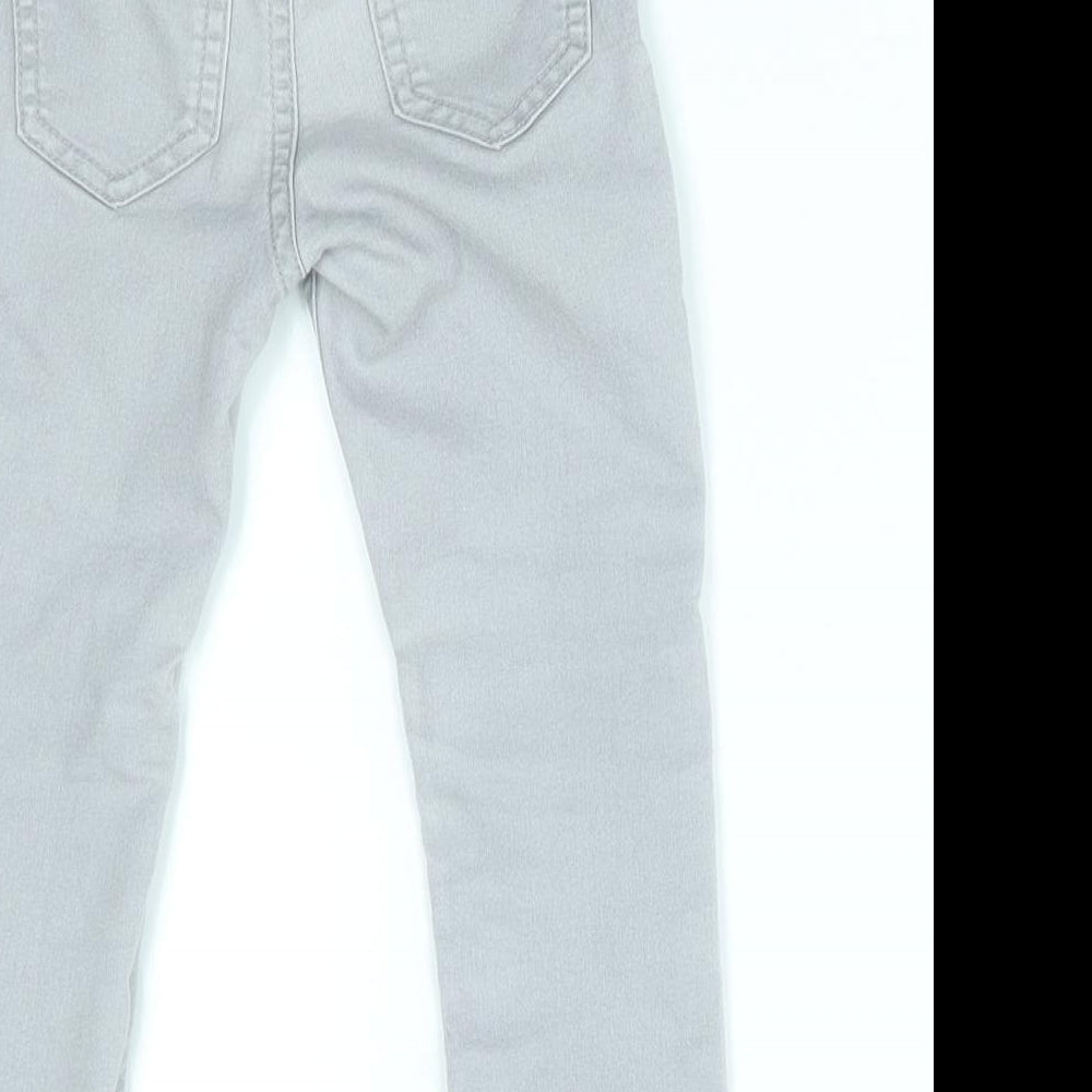 H&M Girls Grey    Trousers Size 2-3 Years - cat on knees