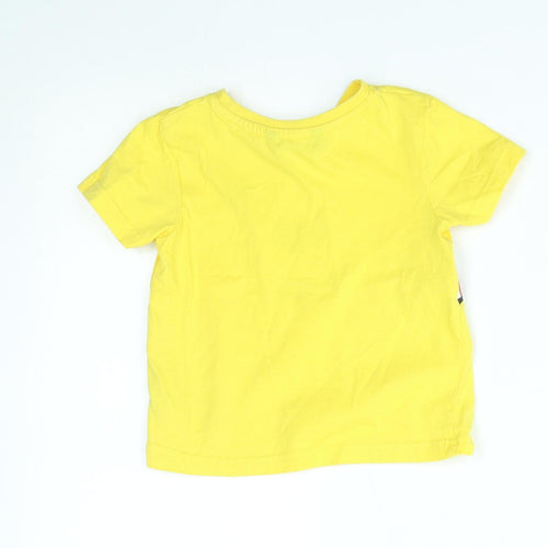 George Baby Yellow   Basic T-Shirt Size 18-24 Months  - Children in need Pudsey