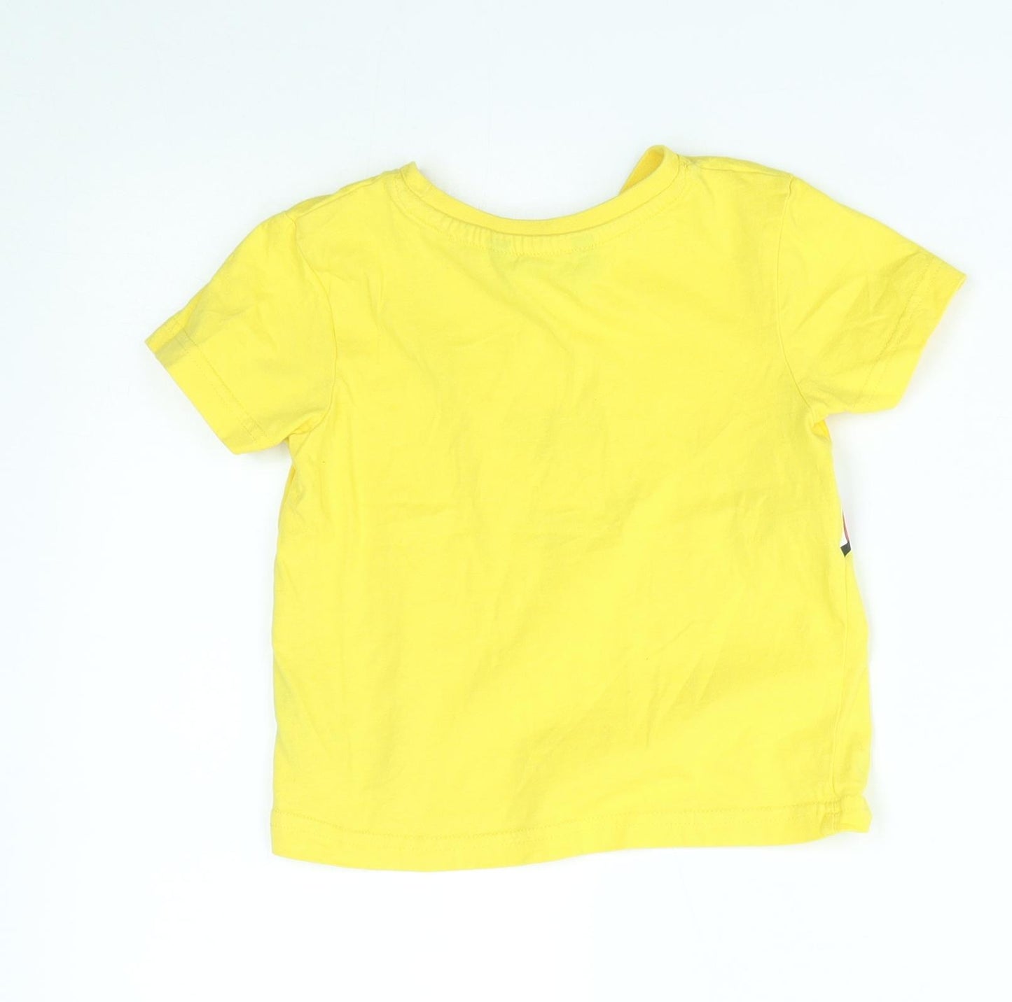 George Baby Yellow   Basic T-Shirt Size 18-24 Months  - Children in need Pudsey