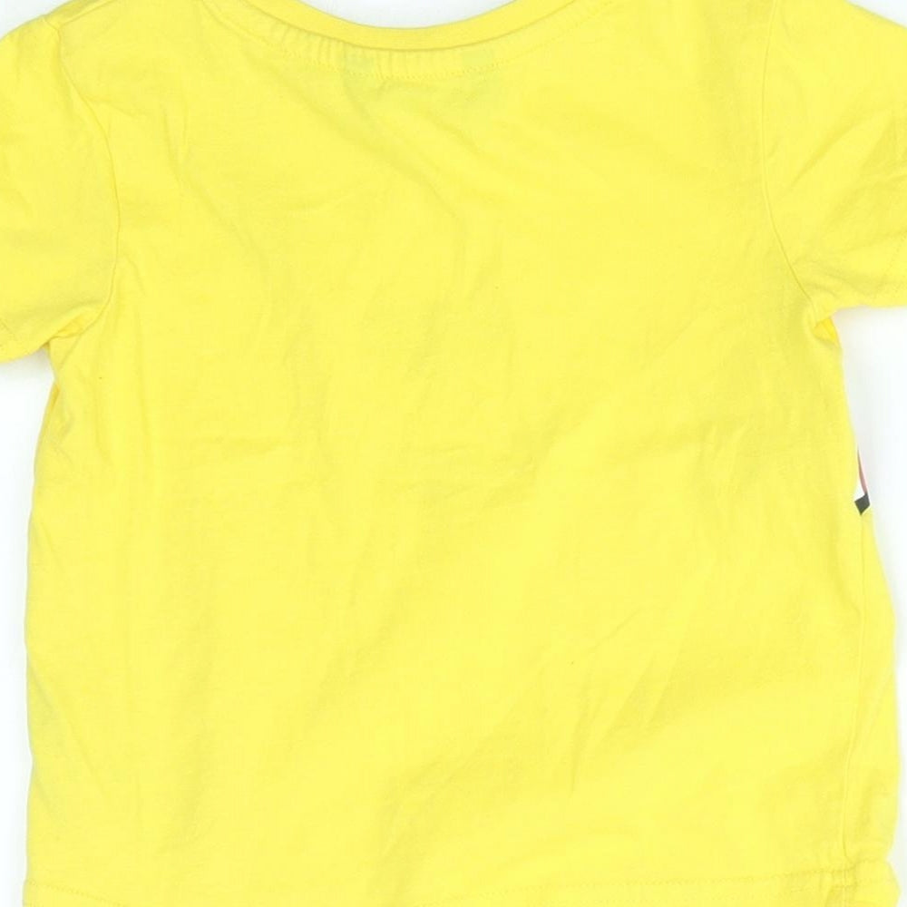 George Baby Yellow   Basic T-Shirt Size 18-24 Months  - Children in need Pudsey