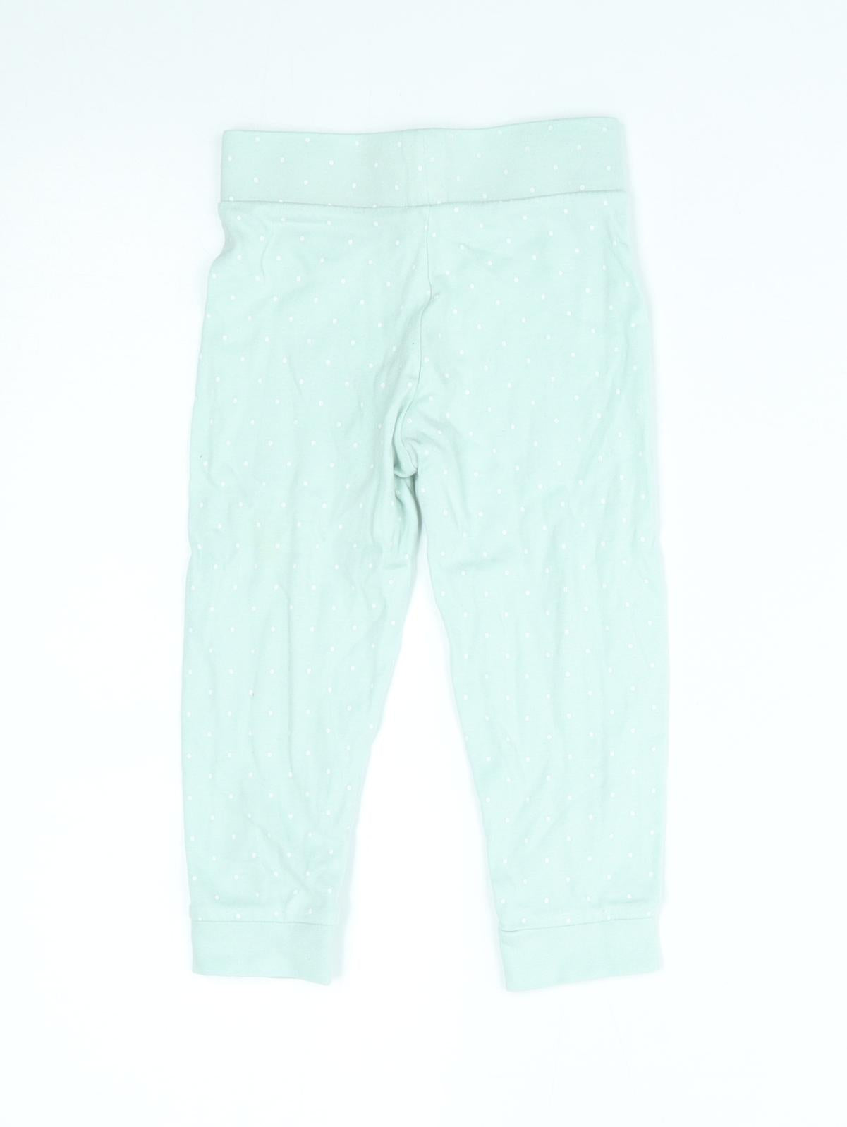 Mini Club Girls Green Polka Dot   Pyjama Pants Size 18-24 Months