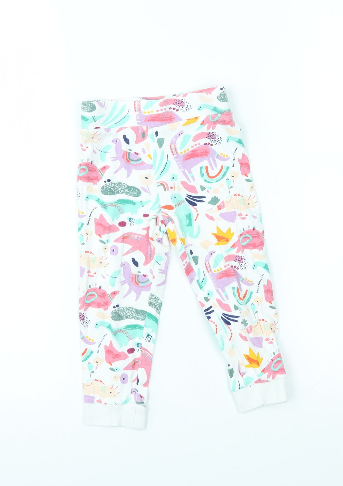 Mini Club Baby White    Pyjama Pants Size 18-24 Months  - dino pattern