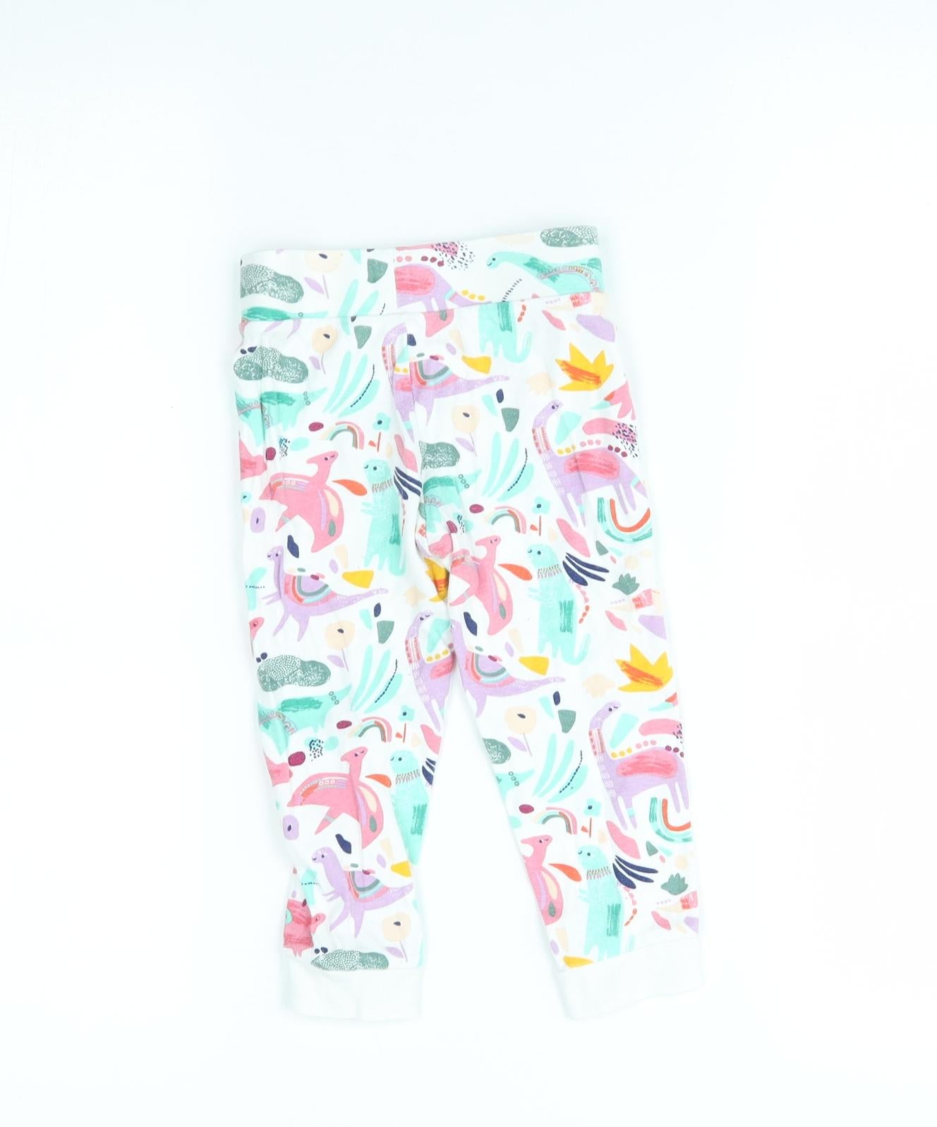Mini Club Baby White    Pyjama Pants Size 18-24 Months  - dino pattern