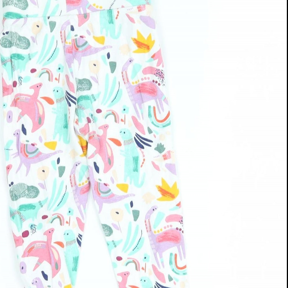 Mini Club Baby White    Pyjama Pants Size 18-24 Months  - dino pattern