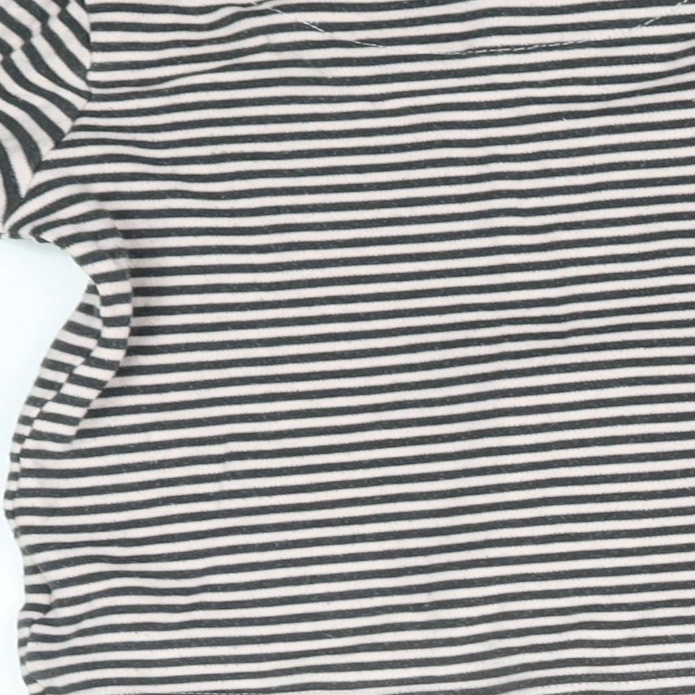 NEXT Girls Pink Striped   Pyjama Top Size 18-24 Months  - panda