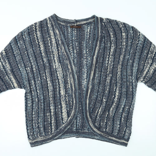 Savoir Womens Blue Striped  Cardigan Jumper Size 20