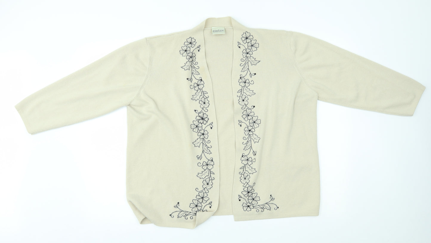 Eastex Womens Beige   Cardigan Jumper Size 20