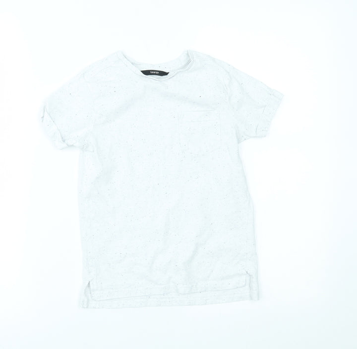 George Boys White   Basic T-Shirt Size 5-6 Years