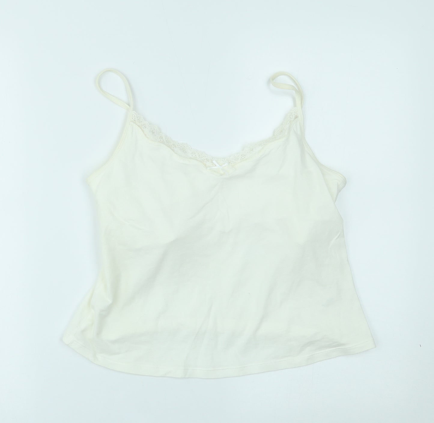 M&S Womens White   Cami Nightshirt Size 14  - cropped