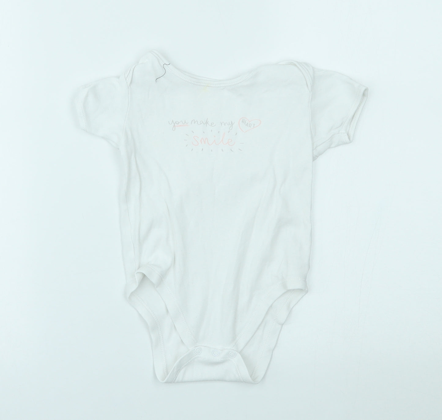 George Baby White   Babygrow One-Piece Size 18-24 Months  - you make my heart smile