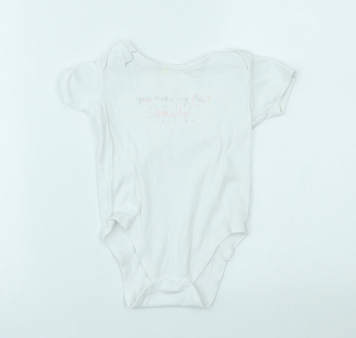 George Baby White Babygrow One-Piece Size 18-24 Months - you make my heart smile