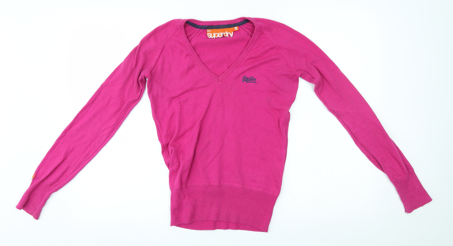 Superdry Womens Pink   Pullover Jumper Size S