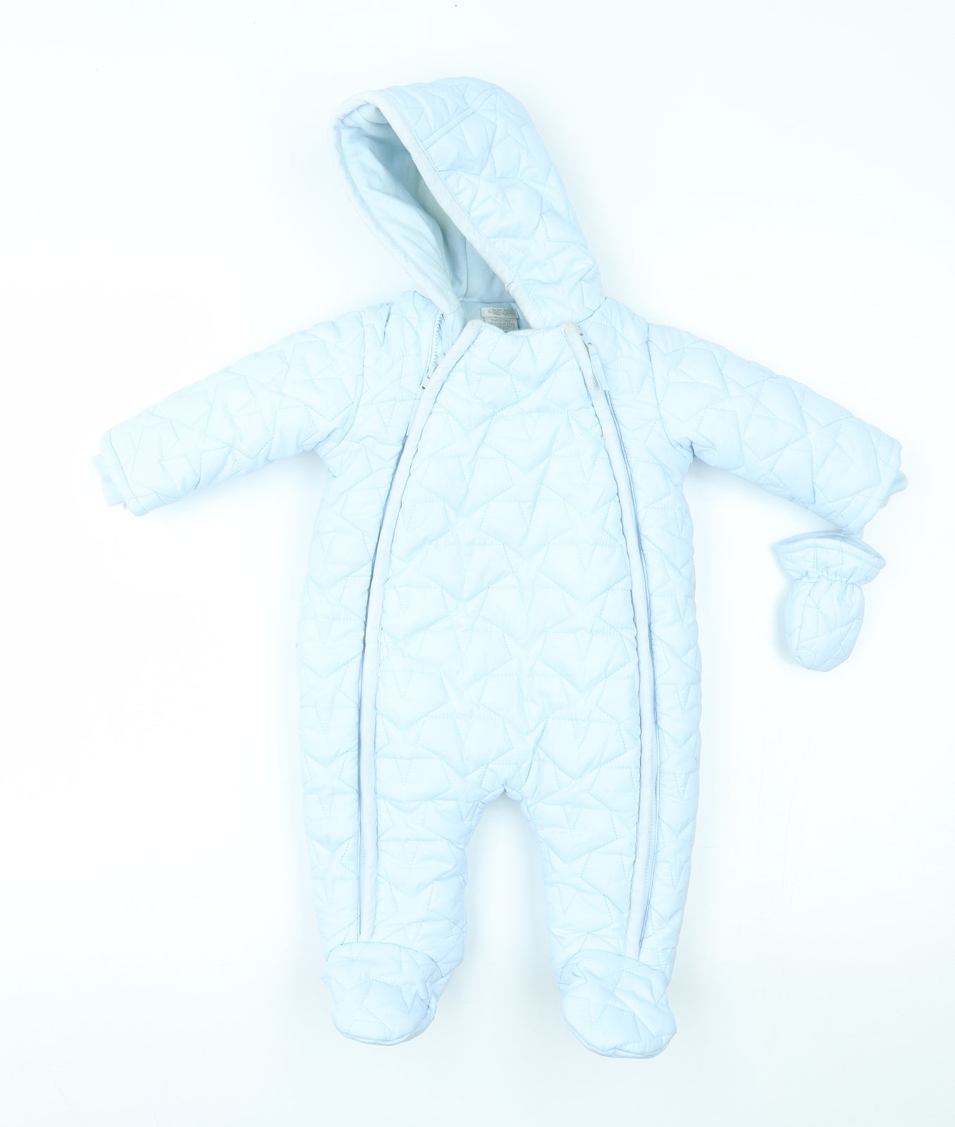 mamas & papas Baby Blue    Snowsuit Size 3-6 Months