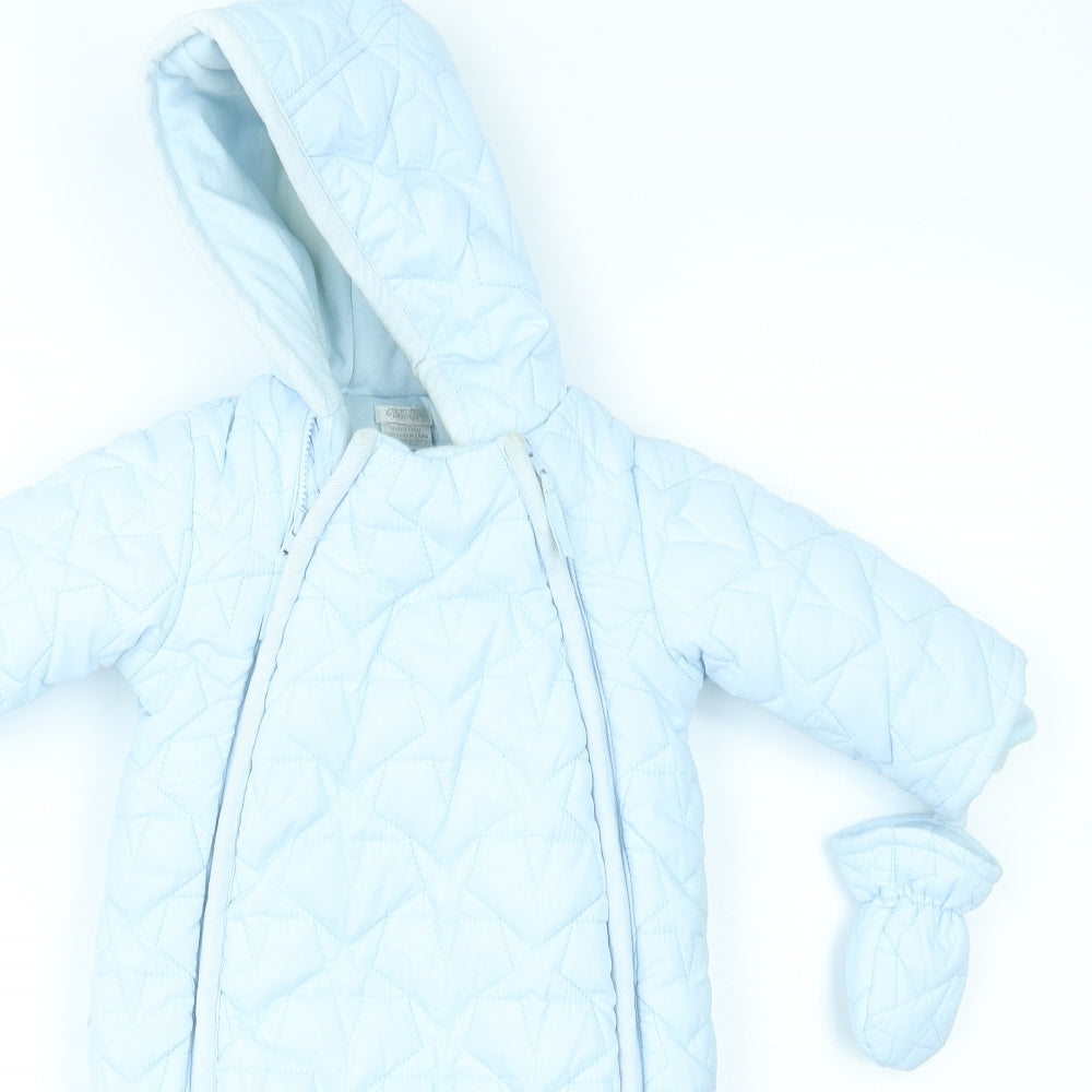 mamas & papas Baby Blue    Snowsuit Size 3-6 Months