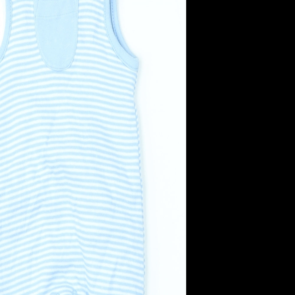 Debenhams Baby Blue Striped  Babygrow One-Piece Size 3-6 Months