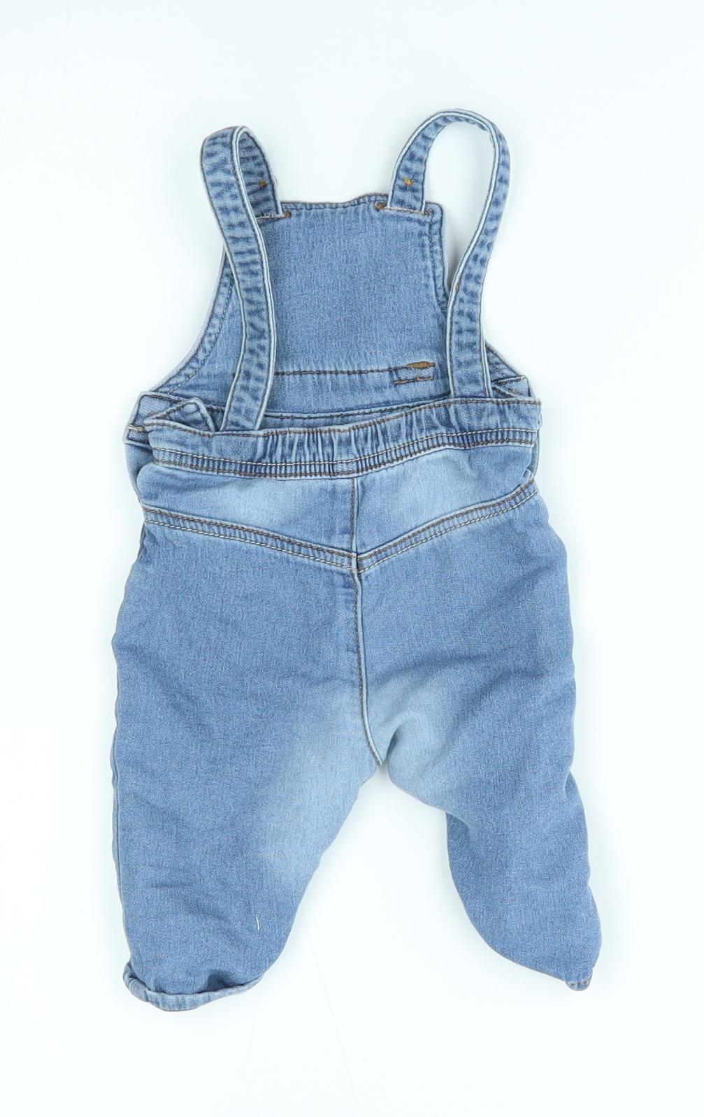 Nutmeg Baby Blue   Dungaree One-Piece Size 0-3 Months