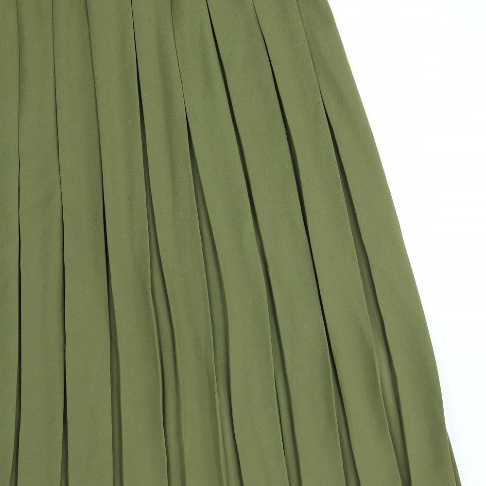 Preworn Womens Green   Pleated Skirt Size 14