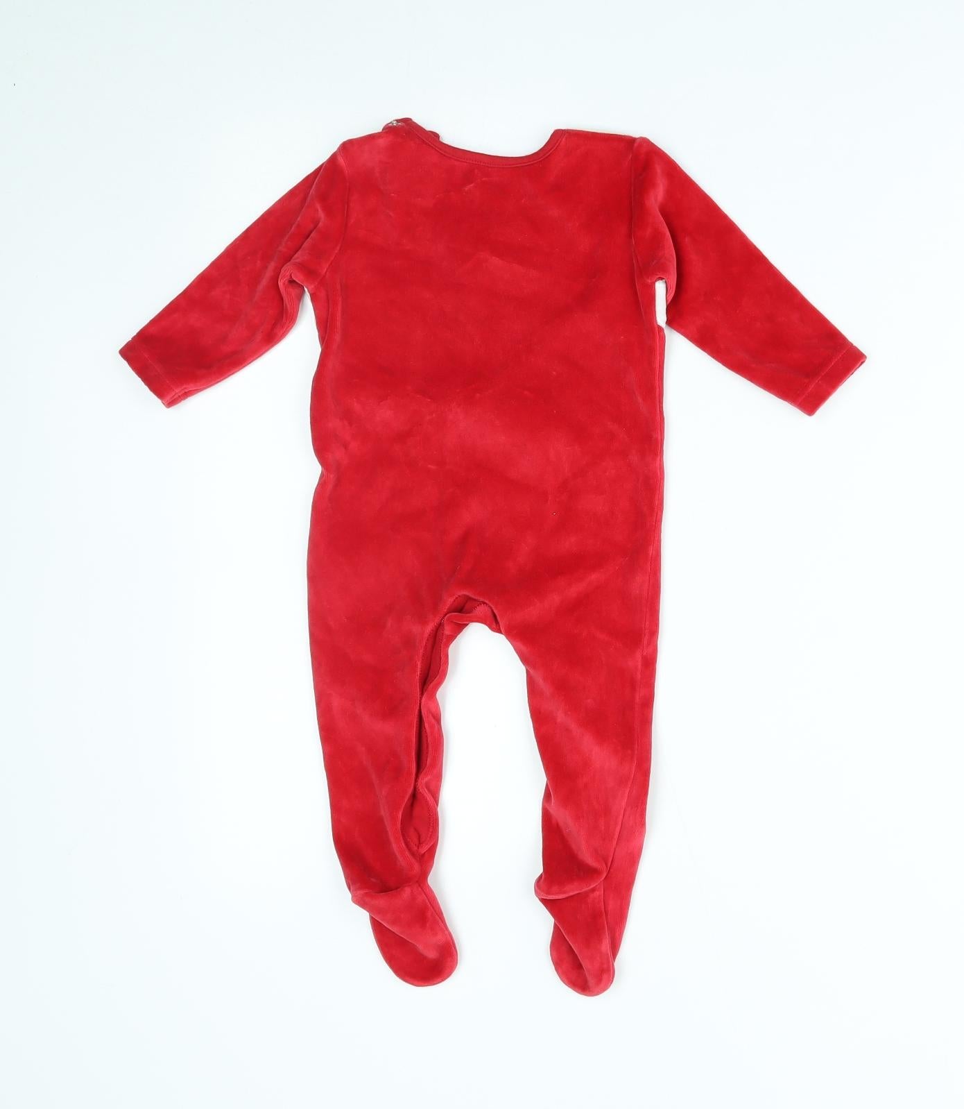 Nutmeg Baby Red    One Piece Size 6-9 Months  - Crhistmas