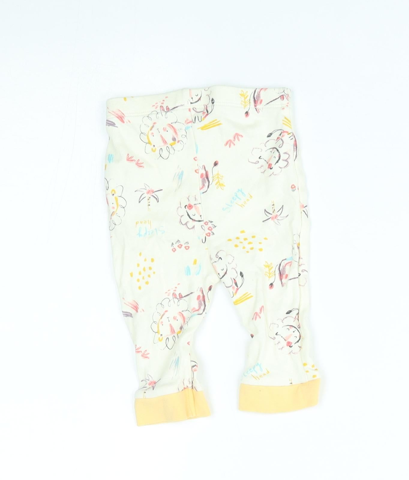 Nutmeg Baby Yellow    Pyjama Pants Size 3-6 Months  - time for bed sleepyhead