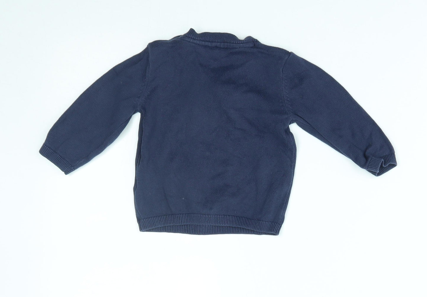 M&S Baby Blue   Pullover Jumper Size 6-9 Months  - santa