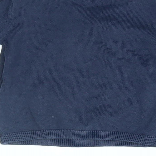 M&S Baby Blue   Pullover Jumper Size 6-9 Months  - santa