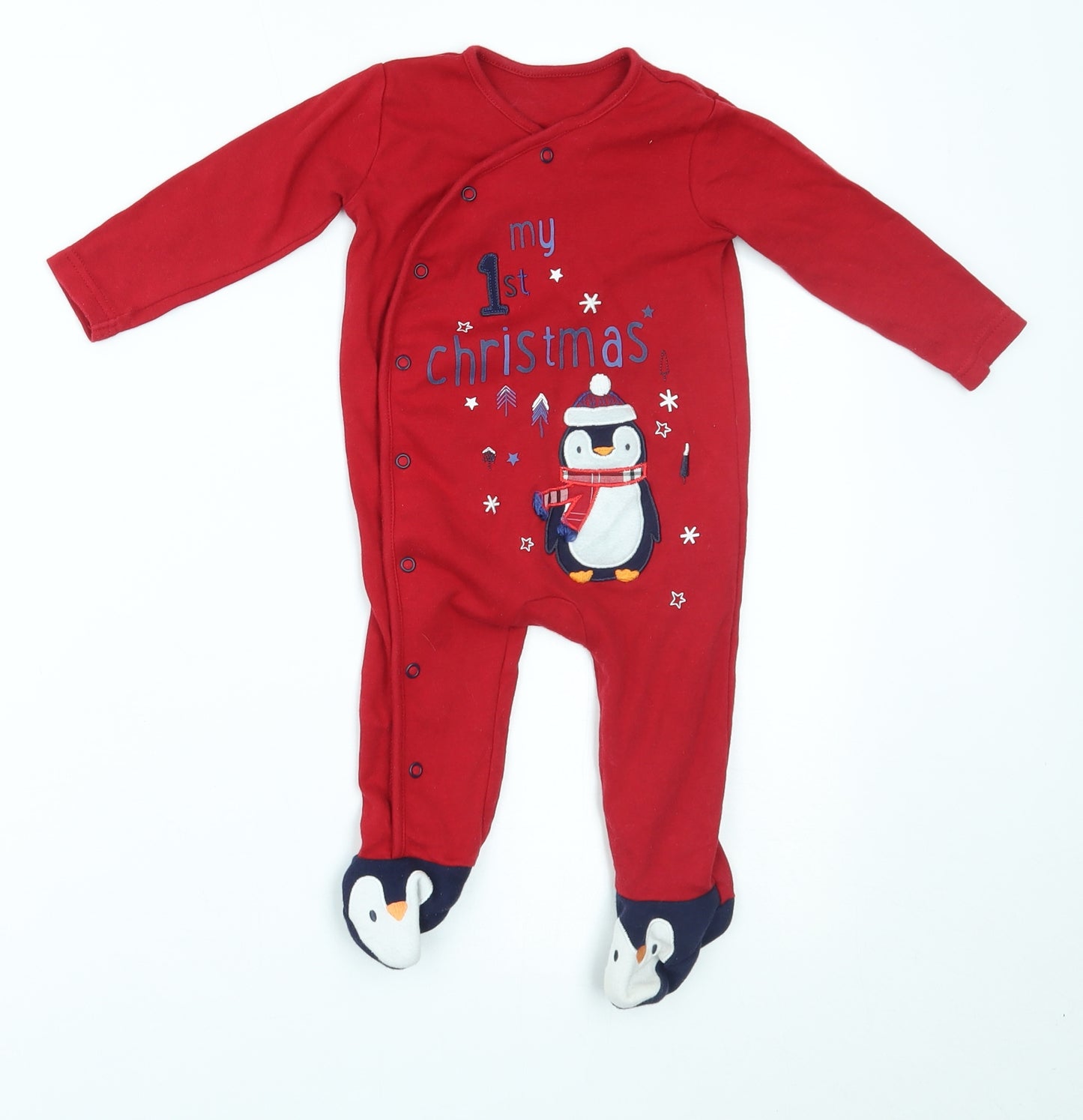 George Baby Red   Babygrow One-Piece Size 6-9 Months
