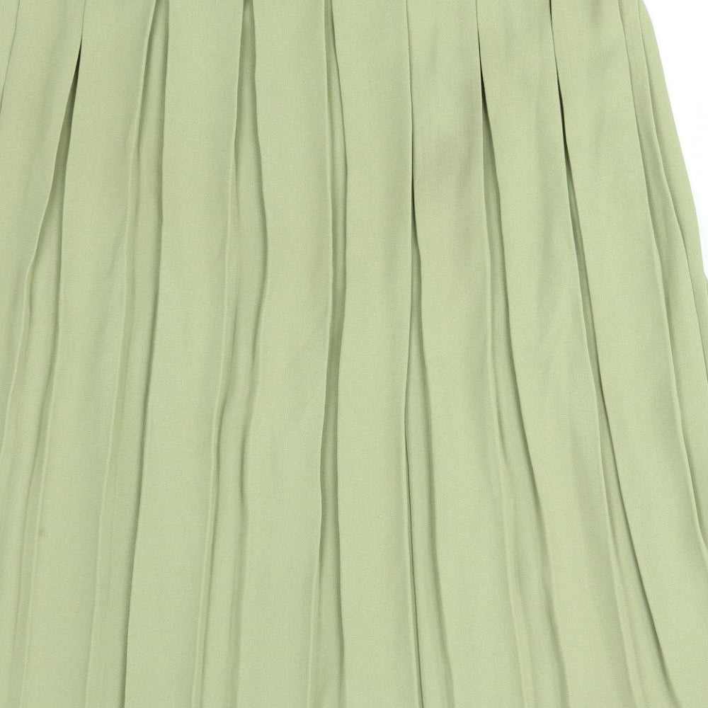 Short fitting Womens Green   Pleated Skirt Size 14