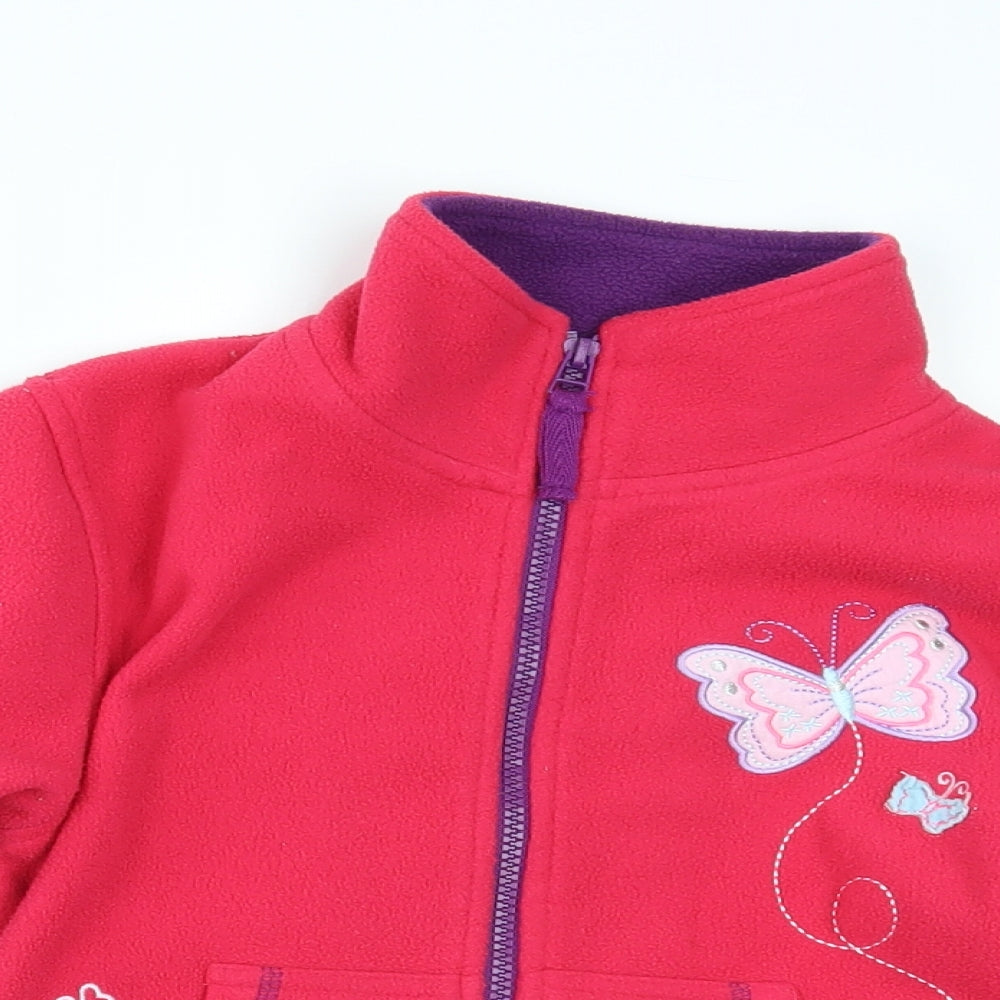 EWM Girls Red   Full Zip Sweatshirt Size 5-6 Years