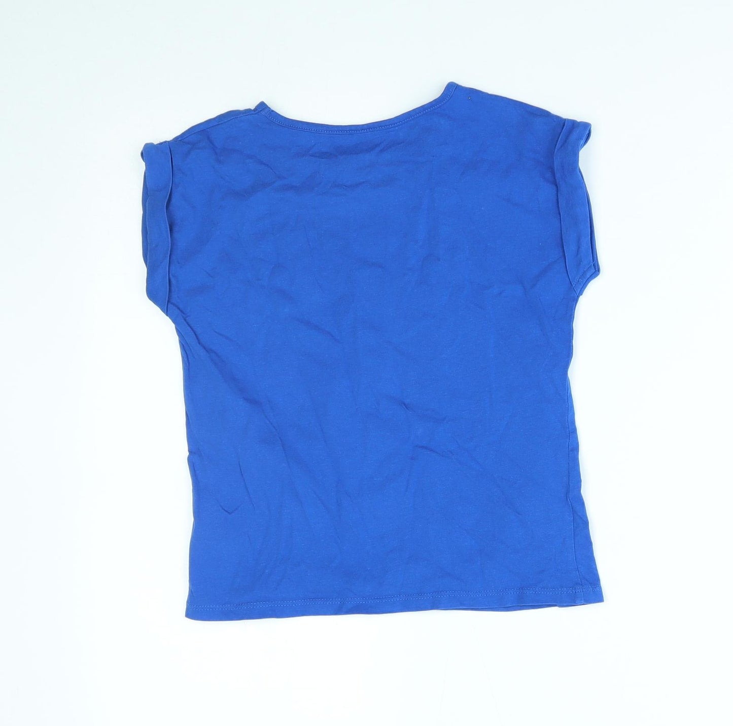 Miss E-vie Girls Blue   Basic T-Shirt Size 6-7 Years