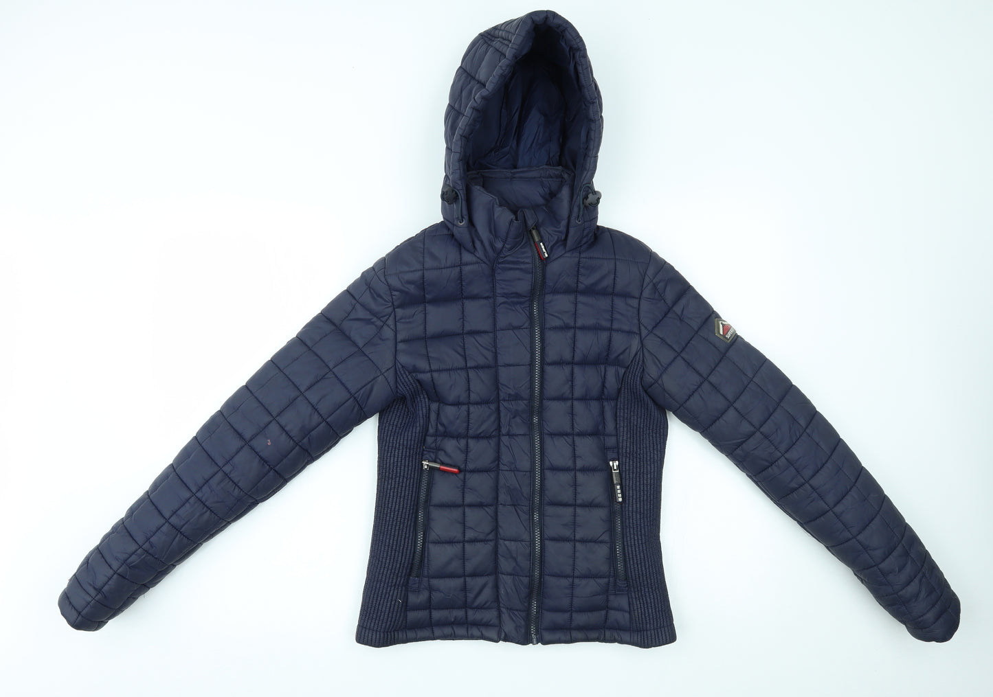 Superdry Womens Blue   Quilted Coat Size XS