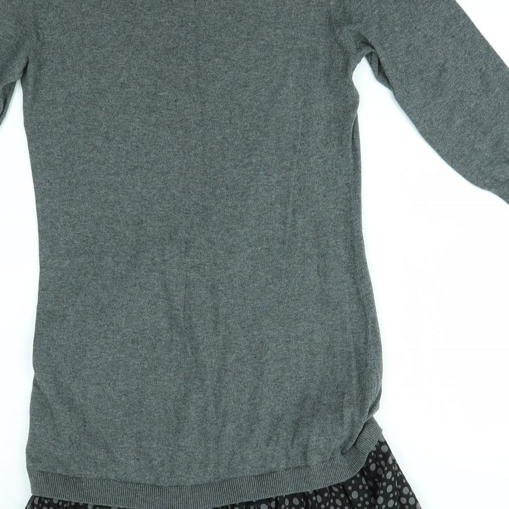 NEXT Womens Grey   T-Shirt Dress  Size 12