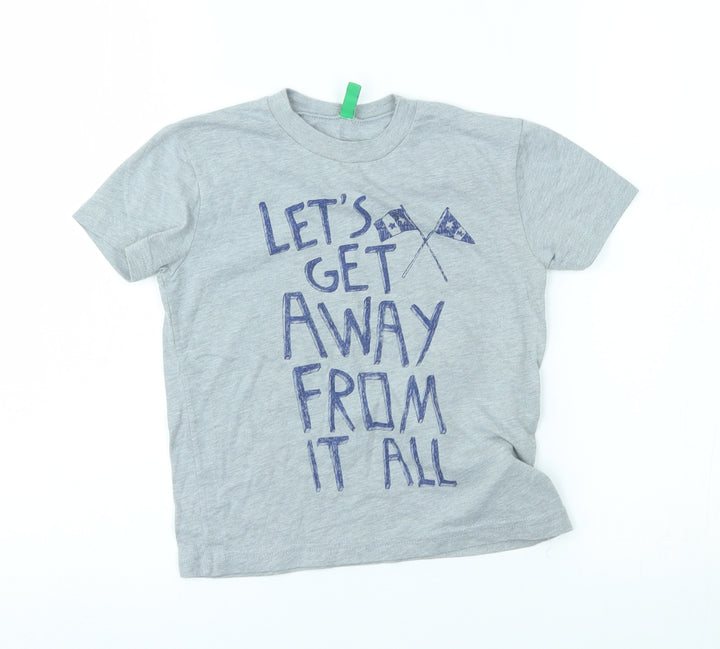benetton Boys Grey   Basic T-Shirt Size 3-4 Years