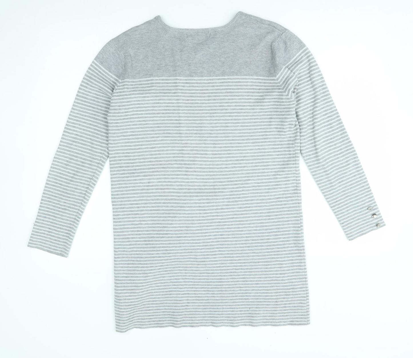 Primark Womens Grey Striped  Jumper Dress  Size 14