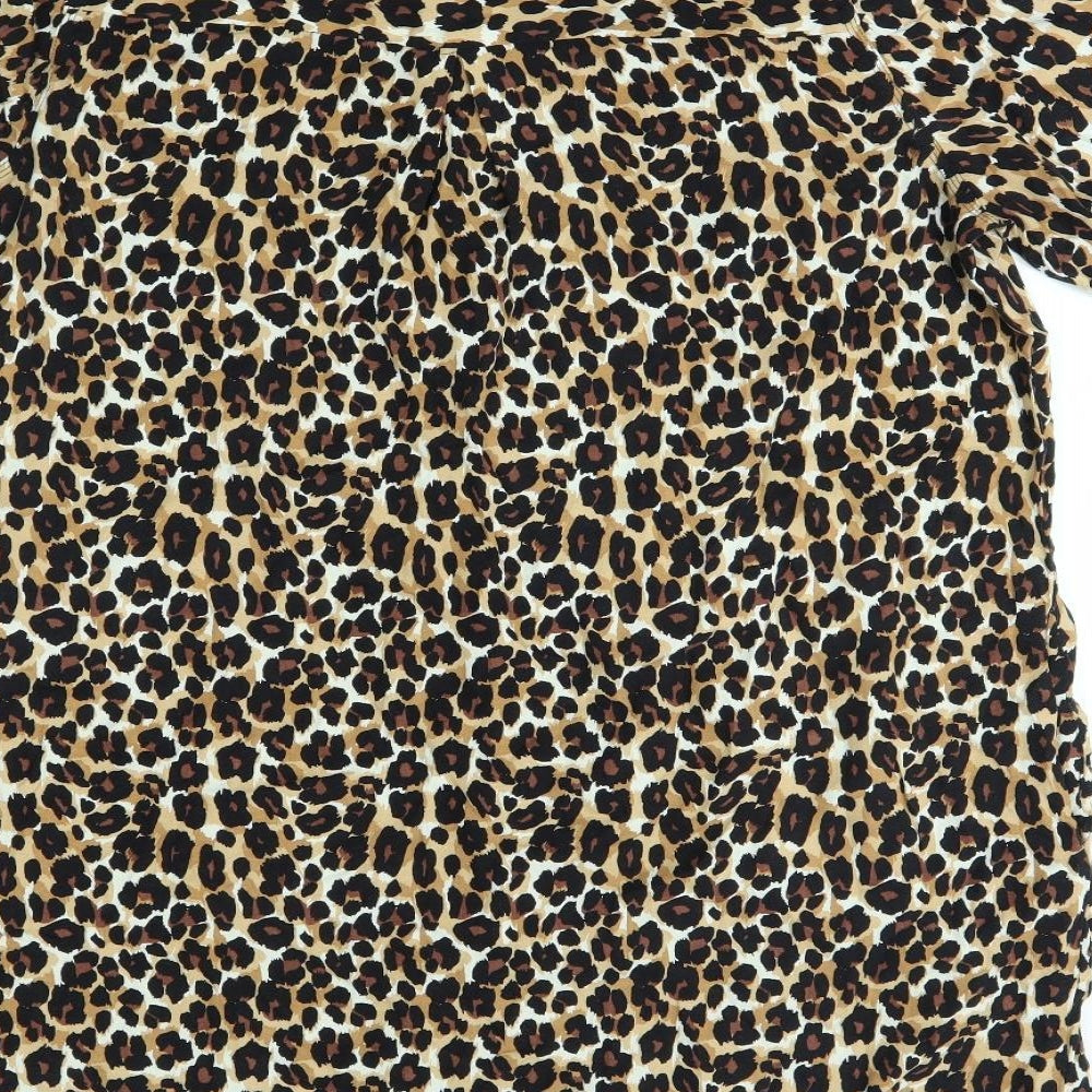 NEXT Womens Brown Animal Print  T-Shirt Dress  Size 20