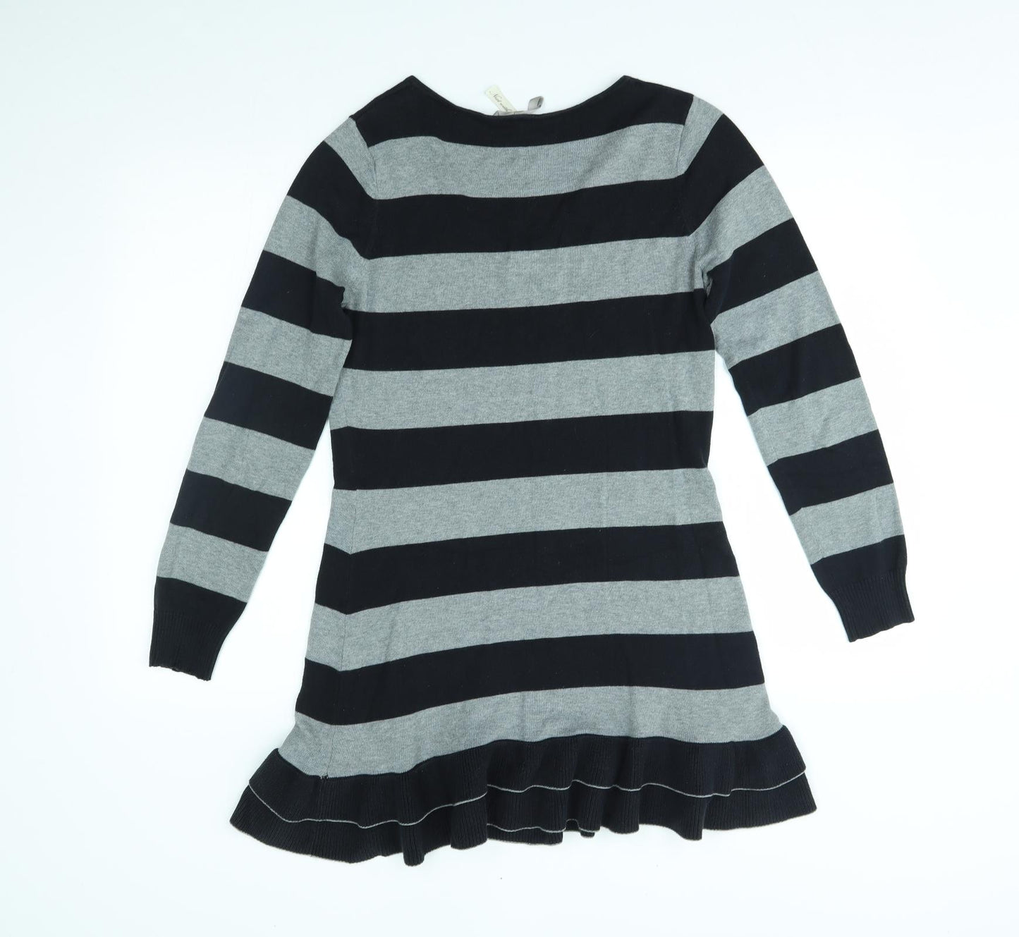 NEXT Womens Grey Striped  Jumper Dress  Size 12