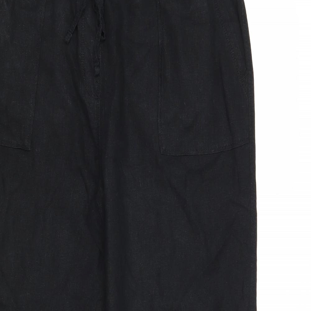 M&S Womens Black   Trousers  Size 16 L31 in