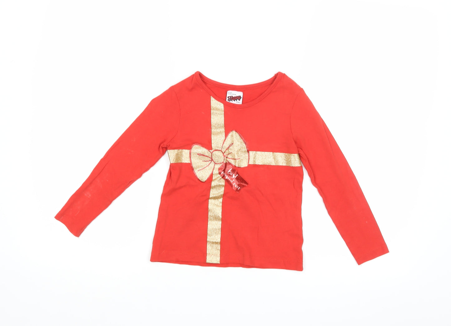George Girls Red   Basic T-Shirt Size 4-5 Years  - Present