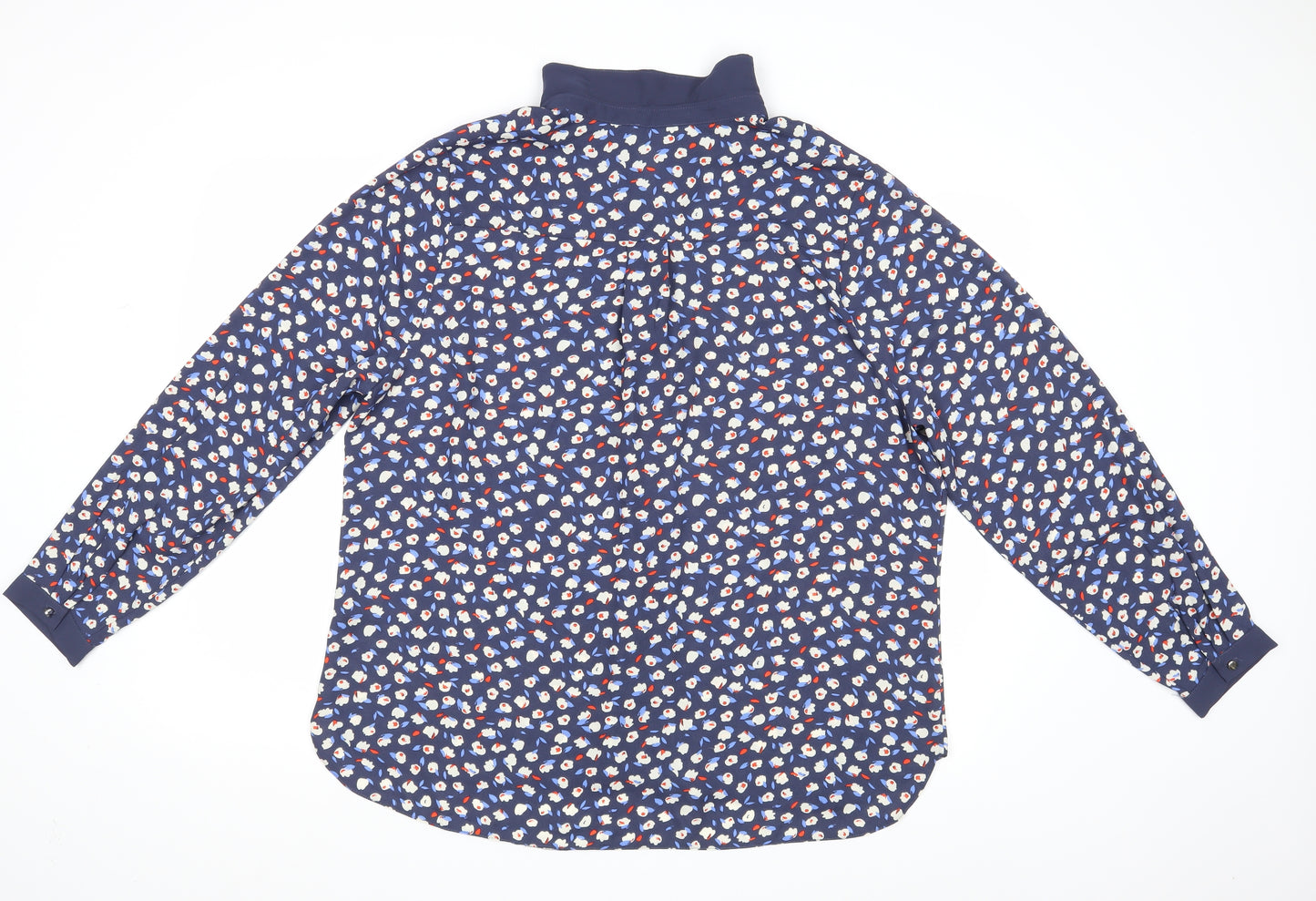 Papaya Womens Blue Floral  Basic Button-Up Size 20