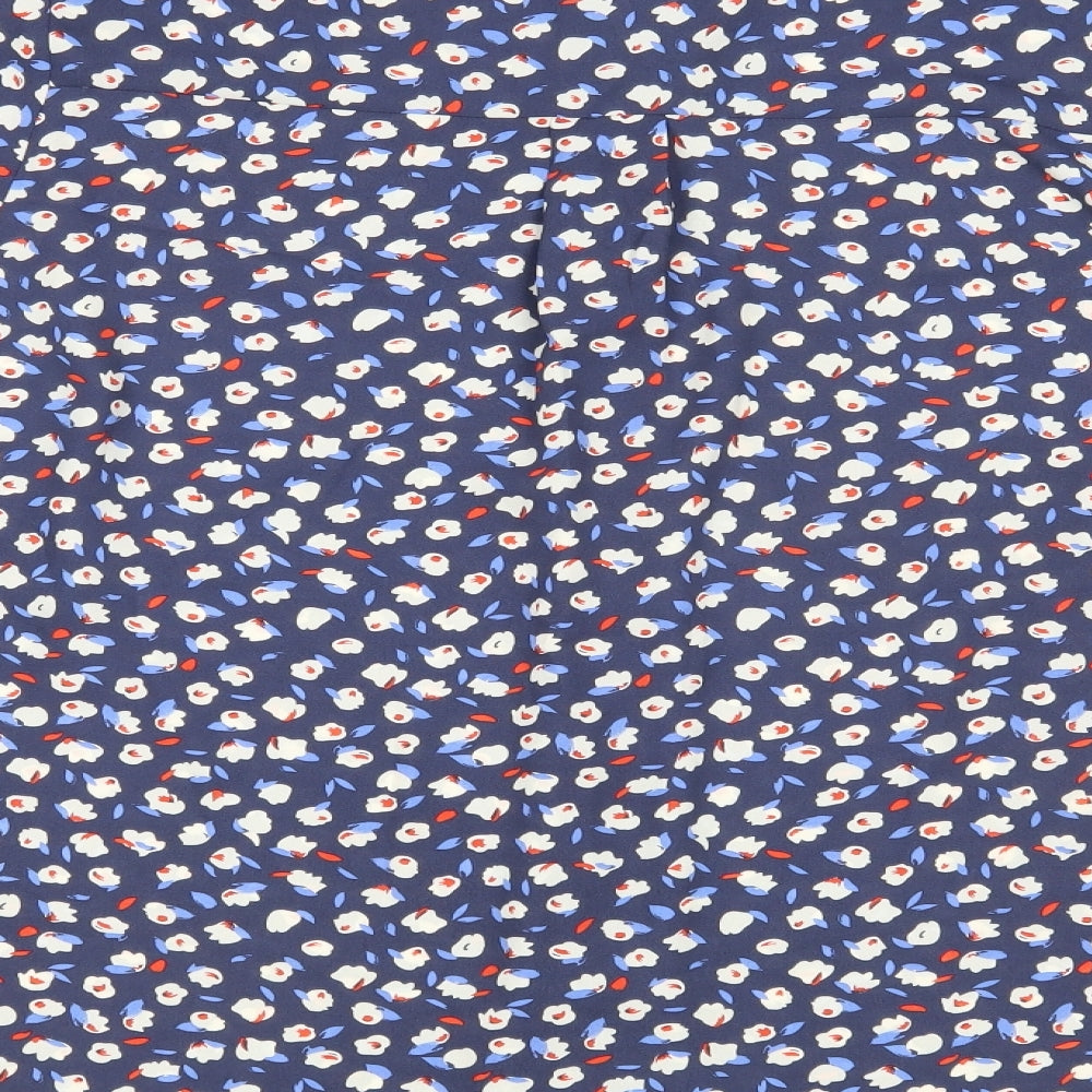 Papaya Womens Blue Floral  Basic Button-Up Size 20