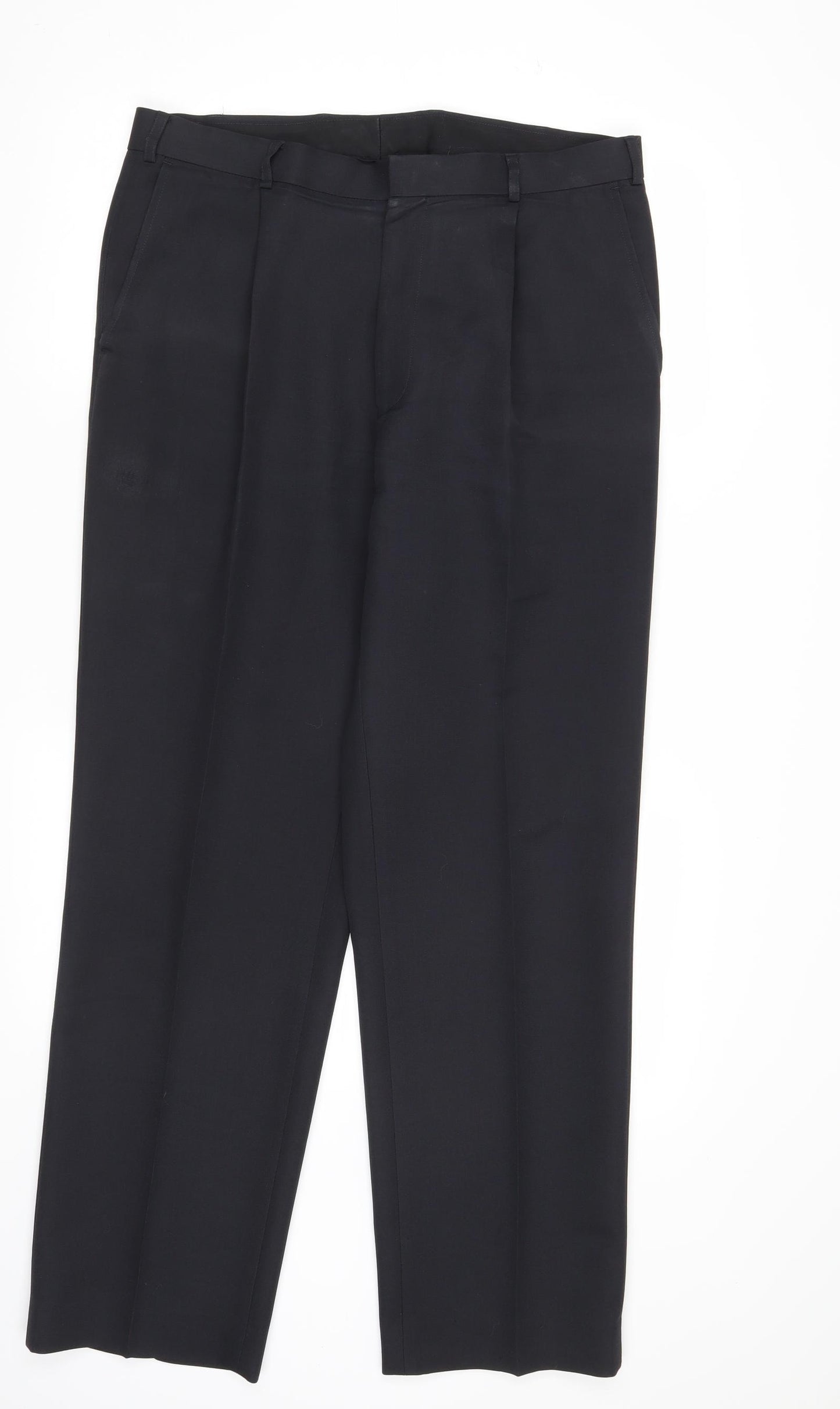 M&S Mens Black   Dress Pants Trousers Size 36 L31 in