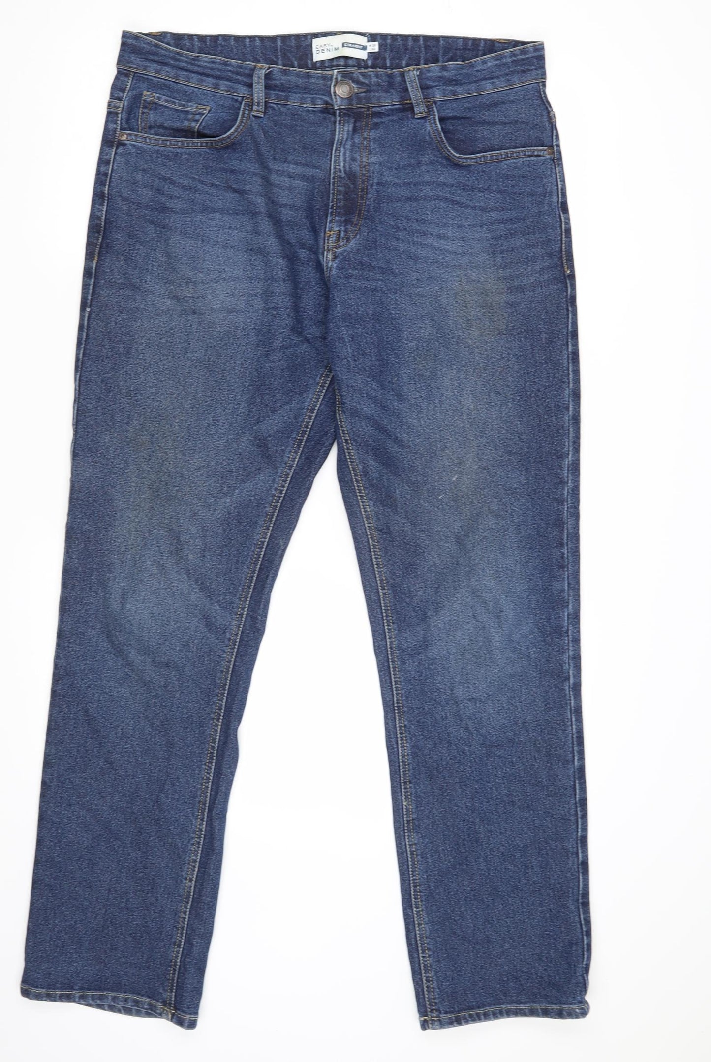 Easy Mens Blue   Straight Jeans Size 36 L32 in