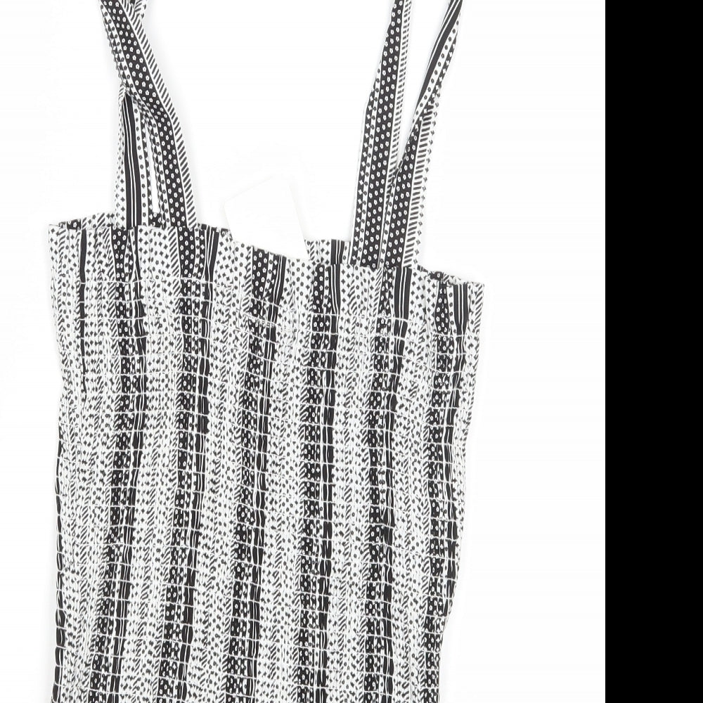 H&M Womens Black Geometric  Camisole Tank Size 10