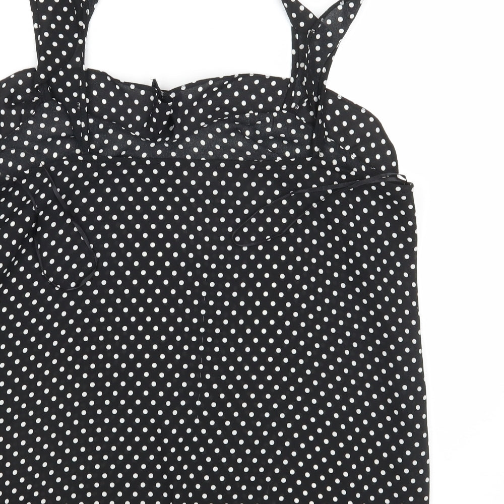 Papaya Womens Black Polka Dot  Camisole Tank Size 12
